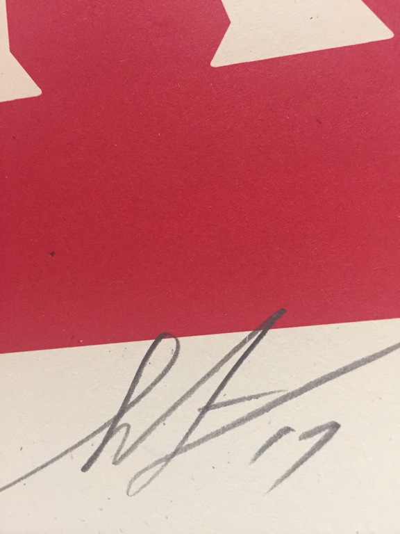 Buy Shepard Fairey (OBEY) - Make Art Not War - handgesigneerde offset screen print? Bid from 50!