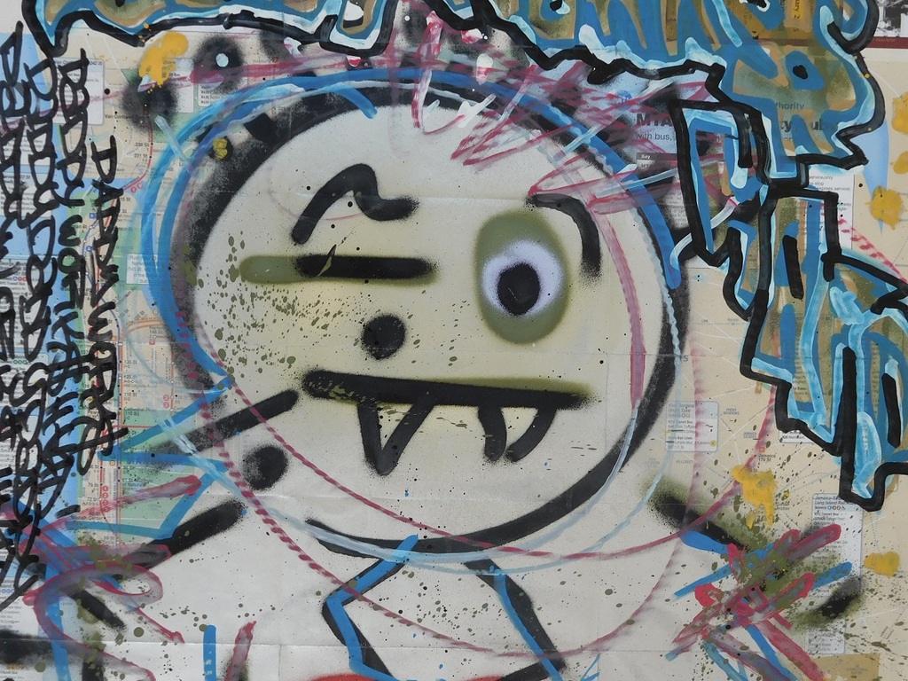 Quik Lin Felton, "My Daddy works", Gem. techniek (graffiti) op kaart NYC, 2004 kopen? Bied vanaf 750!