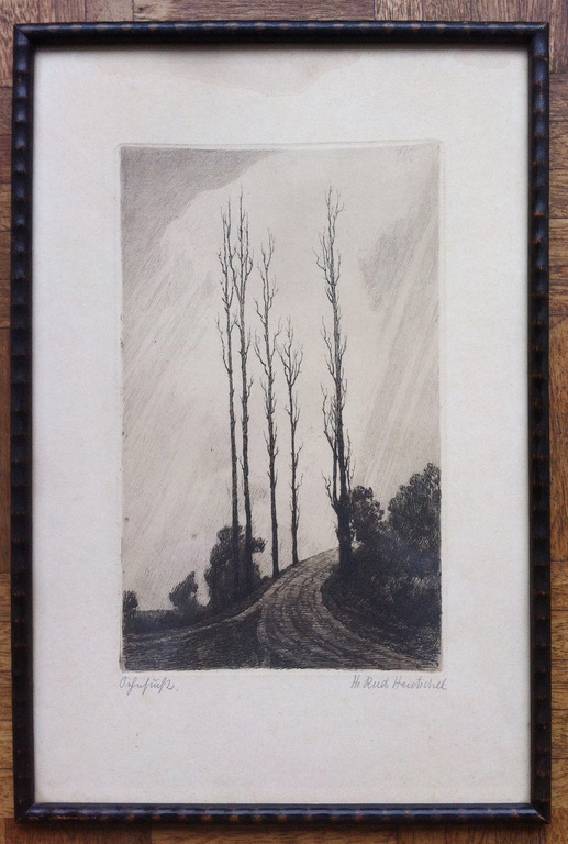 LAATSTE KANS: Hans Rudolf Hentschel, ets, titel onleesbaar kopen? Bied vanaf 20!