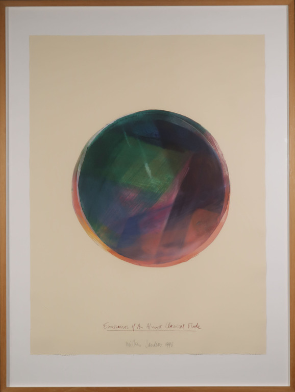 Willem Sanders: Gouache op papier, Emissaries of an almost.. - Ingelijst (Groot) verkocht voor € 80!