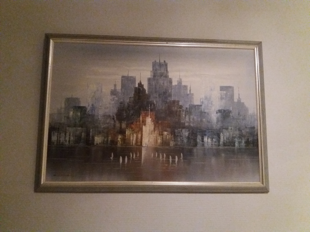 W. Bonsall - olieverf of doek - Skyline Brussel kopen? Bied vanaf 80!