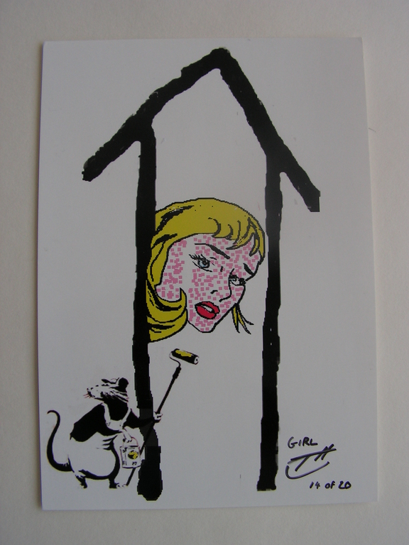 TH - zeefdruk - 'Girl' - gesigneerd - oplage 20 kopen? Bied vanaf 15!