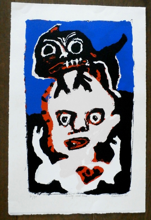 Lucebert - Zeefdruk: Krieg und Kind - 1994 kopen? Bied vanaf 225!