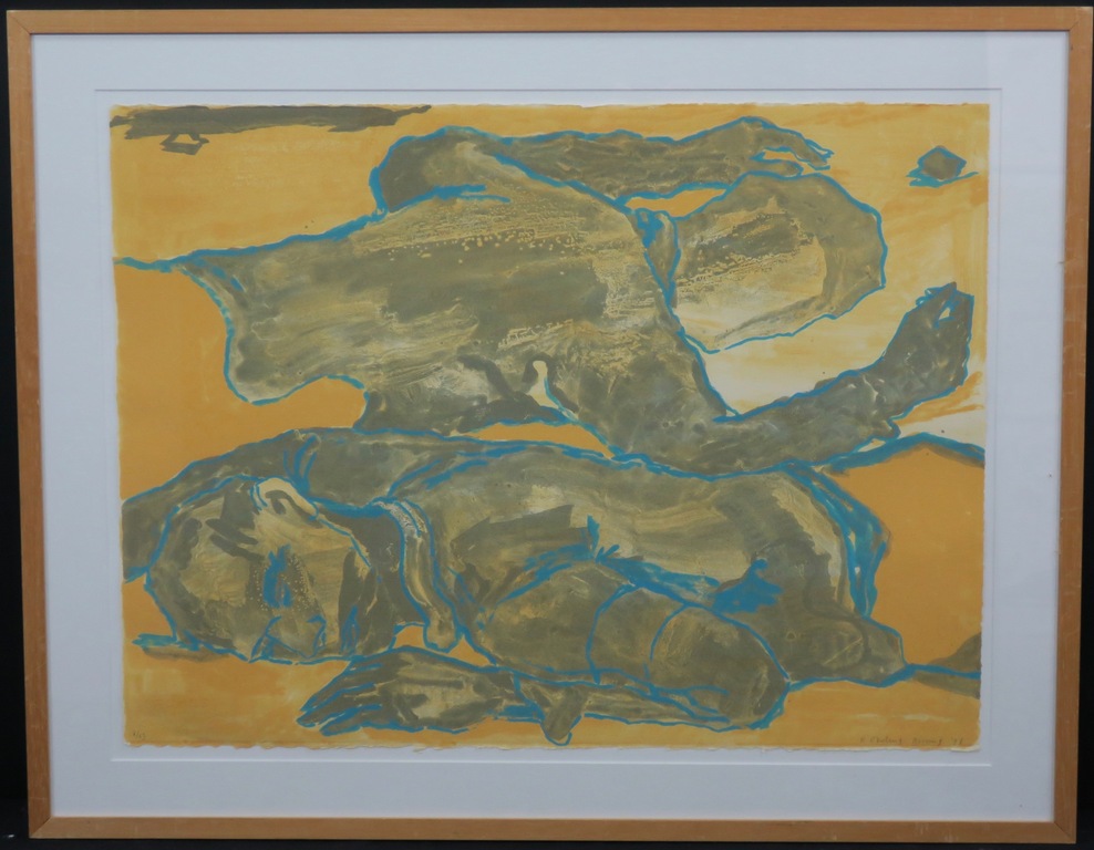 Koen Ebeling Koning: Litho, Twee figuren - Ingelijst kopen? Bied vanaf 35!