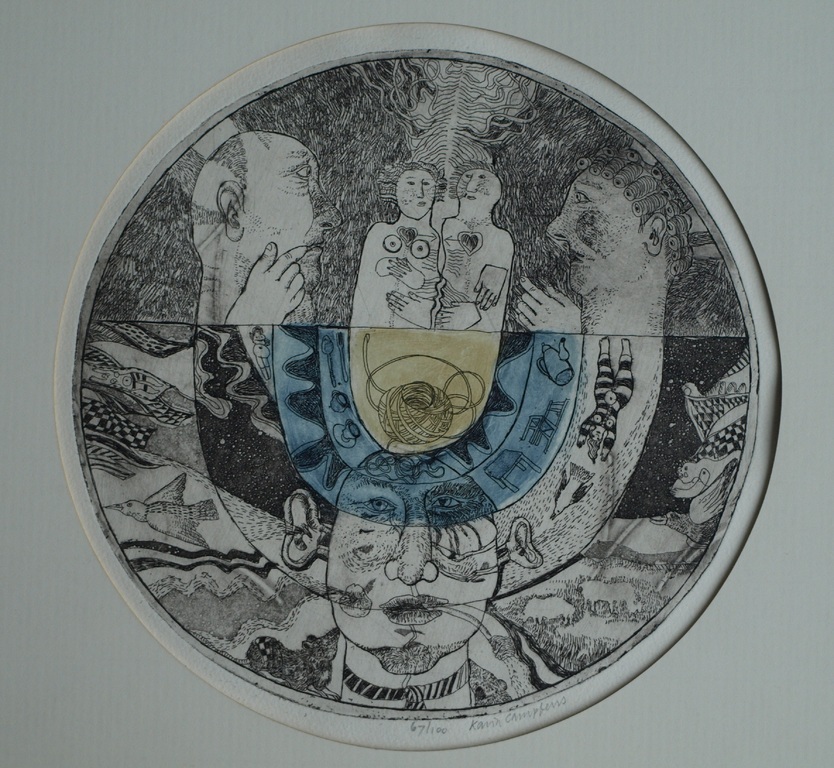 Karin Campfens : Ronde ets, Zonder titel – nr 67 van 100 ex.  kopen? Bied vanaf 1!