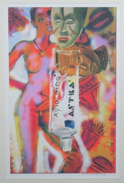 Peter Klashorst: Zeefdruk, Xylocaina Astra - Ingelijst (groot) kopen? Bied vanaf 50!