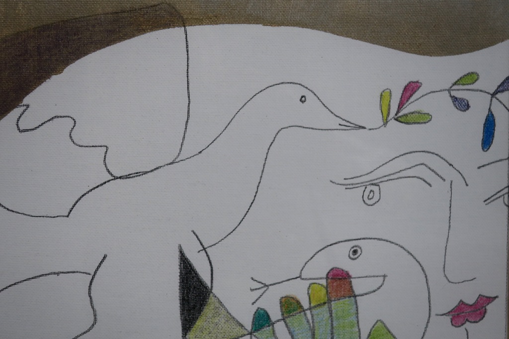 Bertine Bosch - Herman Jan Bosch: Gemengde techniek op doek, Etoile d'amour - Ingelijst kopen? Bied vanaf 1!