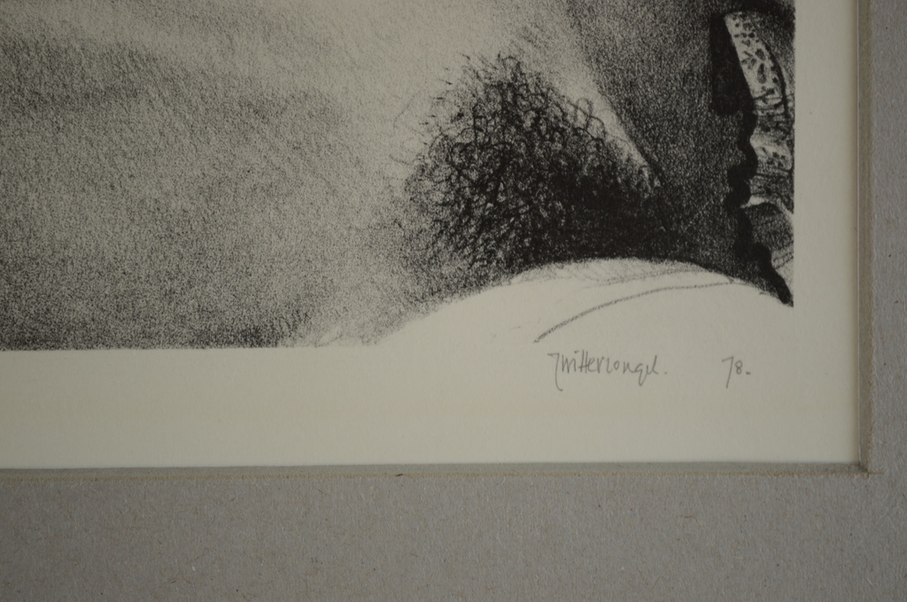 Roger Wittevrongel (1933-   ets 'onderbuikgevoelens' 1978 - 14 x 14 ( 45x45)  kopen? Bied vanaf 69!