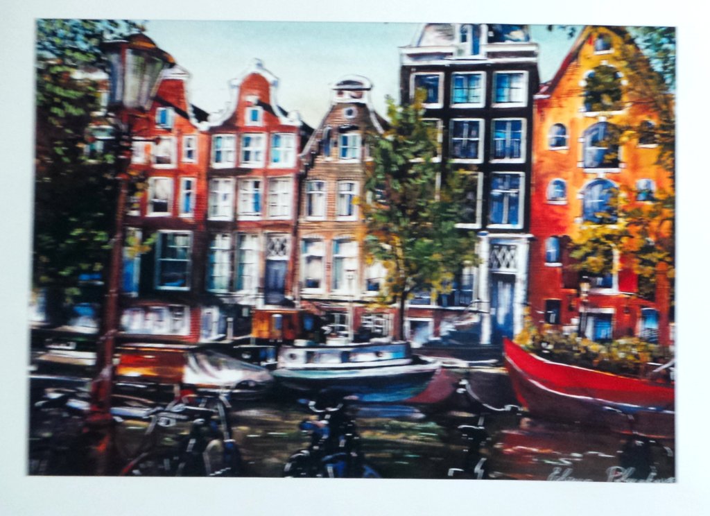 Elena Polyakova:   Amsterdam, Gemengde techniek verkocht voor € 55!