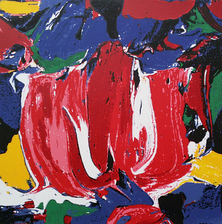 Johan Adriaan Smit - Mokum Red, zeefdruk (mooi ingelijst) verkocht voor € 50!