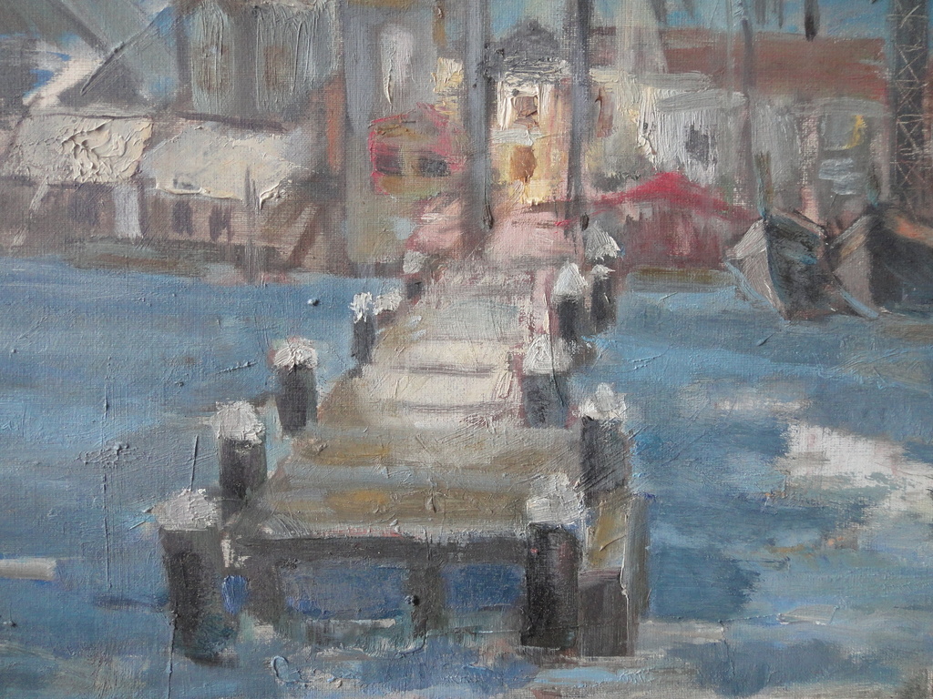 Hollandse school, olieverf op doek, havengezicht kopen? Bied vanaf 1!