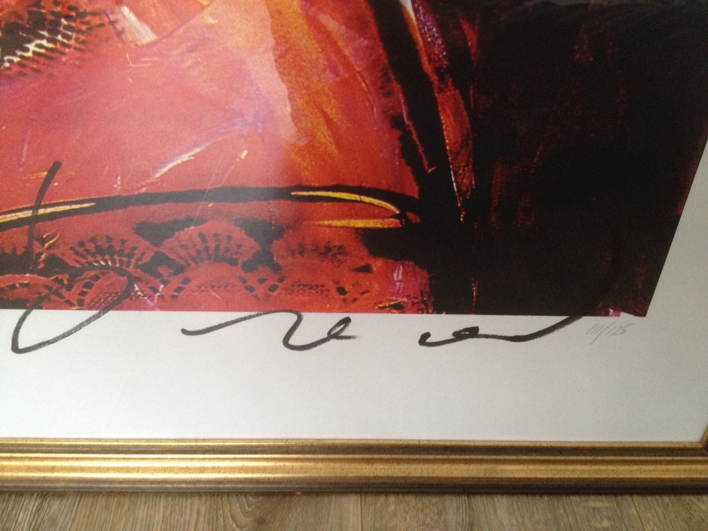 Herman Brood, grote gesigneerde zeefdruk, Torso Rood kopen? Bied vanaf 750!