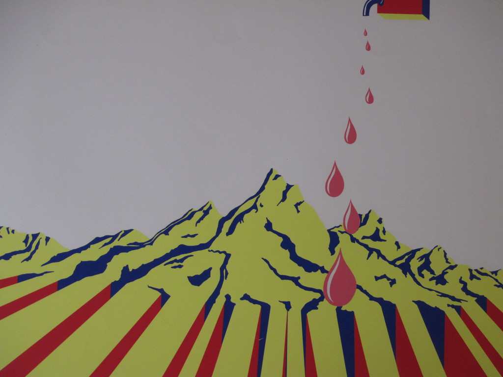 Etienne Elias, Druppels Moonlandscape, Kleurenzeefdruk kopen? Bied vanaf 90!