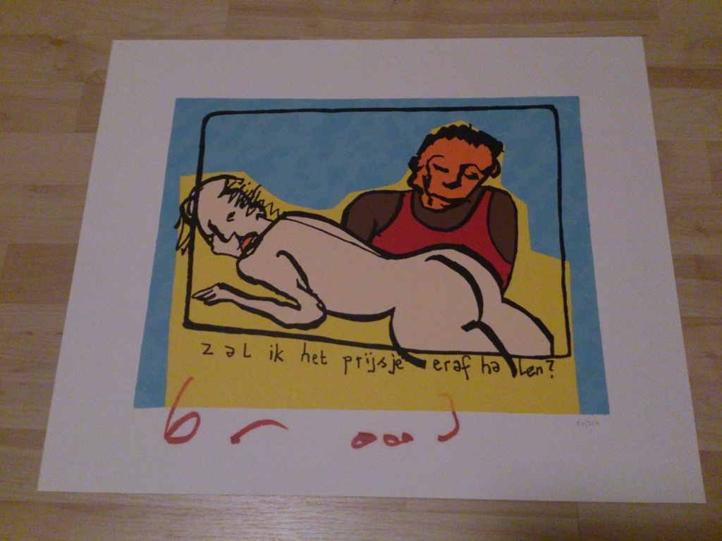 Herman Brood, zeefdruk, Zal ik het prijsje eraf halen? kopen? Bied vanaf 150!