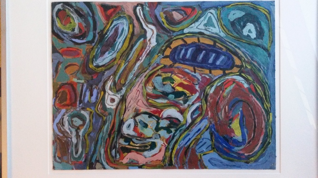 Henk Pieterse (1955) - gouache op papier verkocht voor € 45!