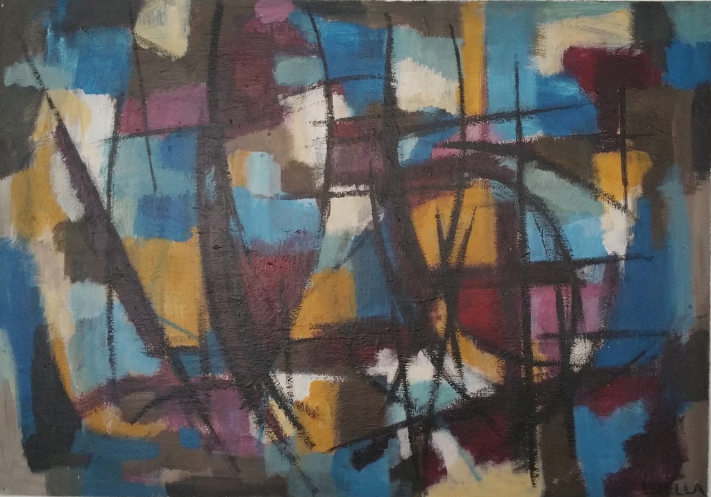 ESTELLA DEN BOER GEOMETRISCH-ABSTRACT WERK JAREN 50 MONDRIAAN DOMELA kopen? Bied vanaf 375!