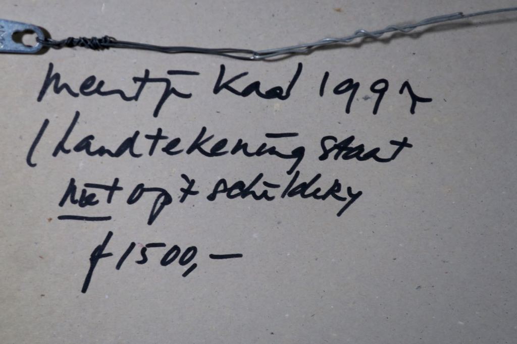 Meertje Kaal: Olieverf op karton, Zonder titel - Ingelijst kopen? Bied vanaf 20!