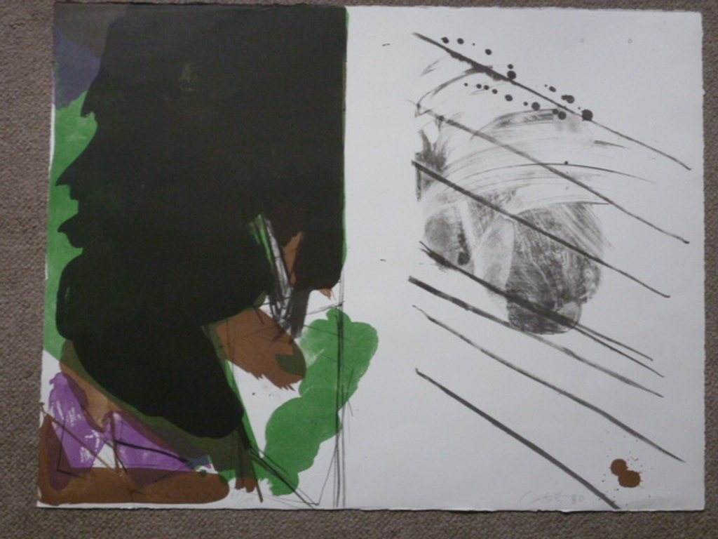 Ger Lataster - kleurenlitho - Abstract verkocht voor € 70!