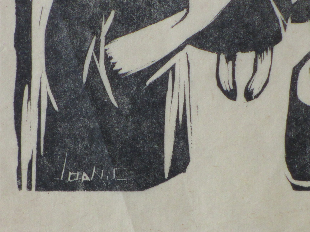 Joan Collette, Madonna met kind, Houtsnede kopen? Bied vanaf 30!