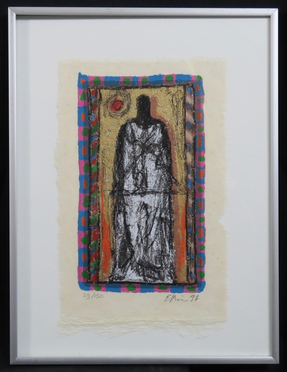 Eric Toebosch: Zeefdruk, Angel III - Ingelijst verkocht voor € 35!