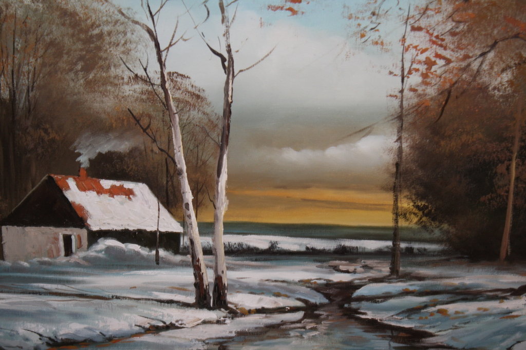 L VOGEL - BOMEN IN DE WINTER AAN DE LIJE kopen? Bied vanaf 1!