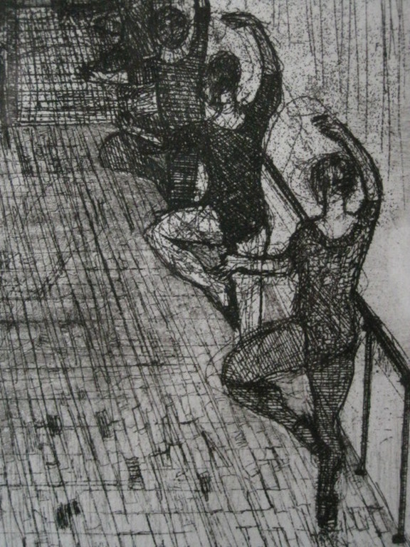 Dineke v. Tongeren - ets 1971 - Balletles Mascha ter Weeme 1971 - handgesigneerd kopen? Bied vanaf 1!