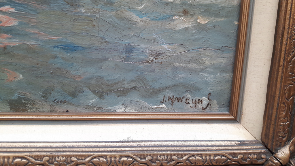 J. H. Weijns olieverf op doek - havenzicht  1864-1945 kopen? Bied vanaf 100!