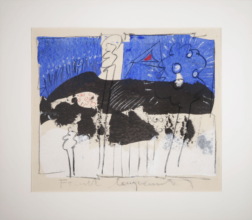 Frank Lengvenius: Gouache en Krijt op papier, Z.T. kopen? Bied vanaf 1!