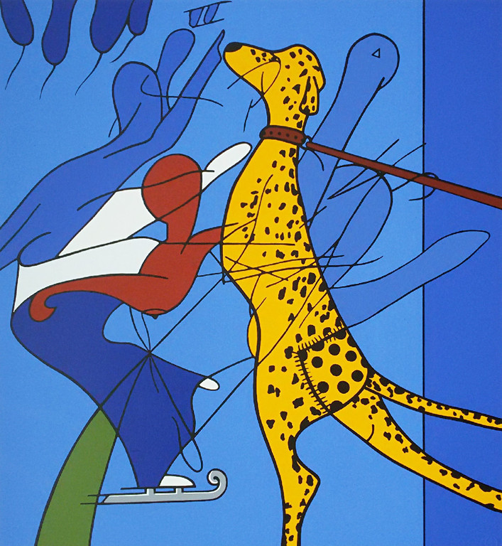 Jules Bekker - Yellow Dog, zeefdruk verkocht voor € 55!