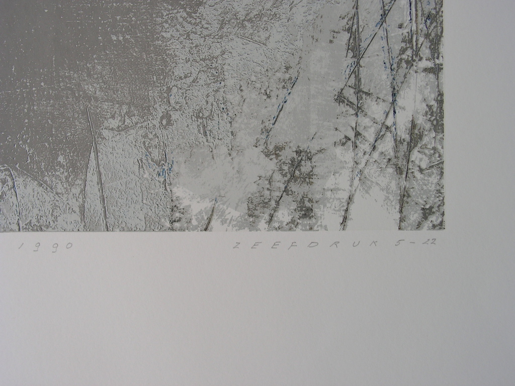 Piet Zegveld,  zeefdruk,  ZT, 1990. kopen? Bied vanaf 50!