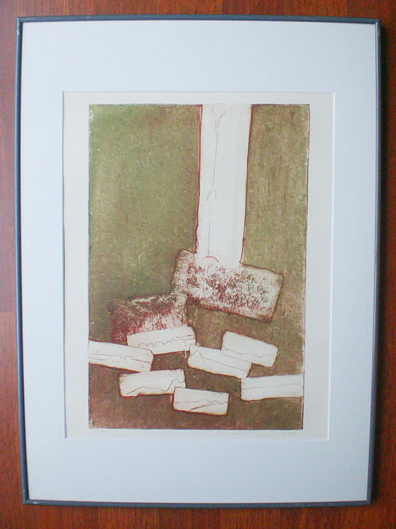 Jan Montyn - Abstract, ets (ingelijst) kopen? Bied vanaf 110!