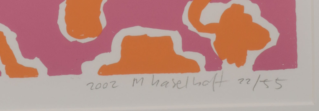 Marianne Haselhoff: Zeefdruk, Z.T. (Blauw hoofd) - Ingelijst  kopen? Bied vanaf 1!