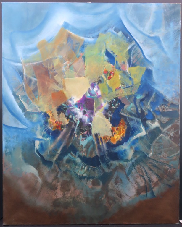 Lambertus de Jong: Olieverf op doek, Zonder titel (groot) verkocht voor € 80!