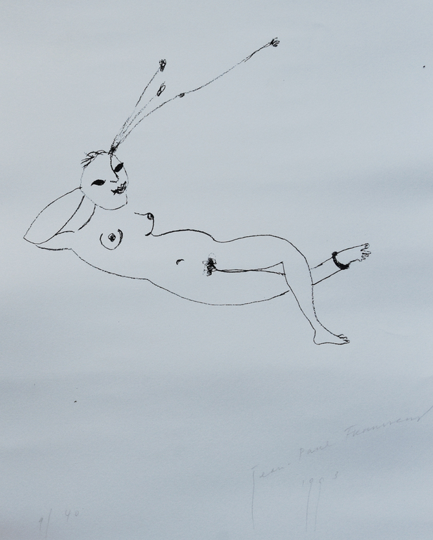 Jean-Paul Franssens # LIGGEND NAAKT # litho , gesigneerd/genummerd, 1993 verkocht voor € 35!