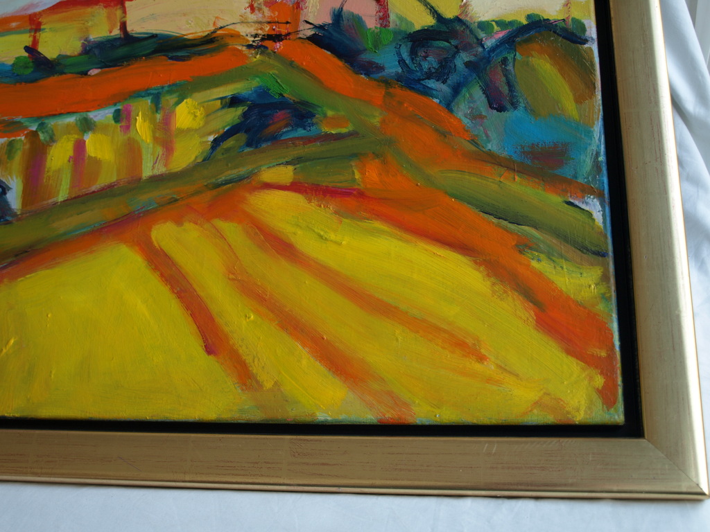 Gabriëlle Huig : Olieverf op doek , Landschap – gesigneerd & ingelijst –1996 kopen? Bied vanaf 1!