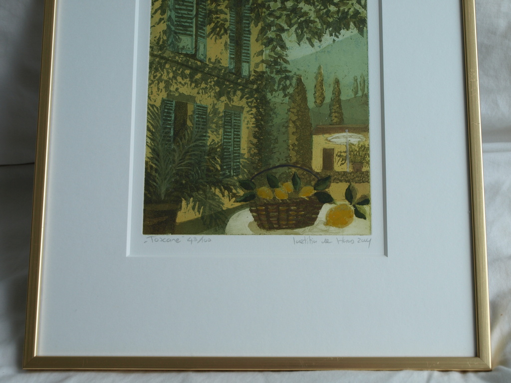 Laetitia de Haas: Kleurenets , Toscane – Ingelijst – 2004 kopen? Bied vanaf 1!