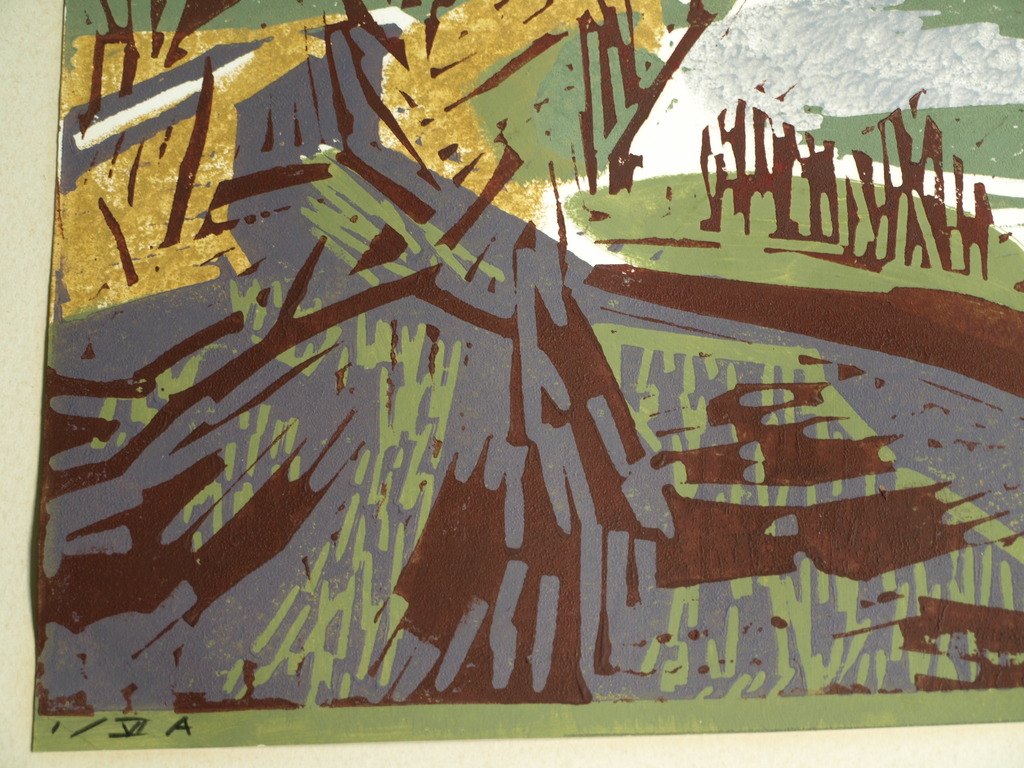 Hein Stork : Linosnede - Aan de Waver – Gesigneerd – 1978 – nr 1 van 6      kopen? Bied vanaf 75!