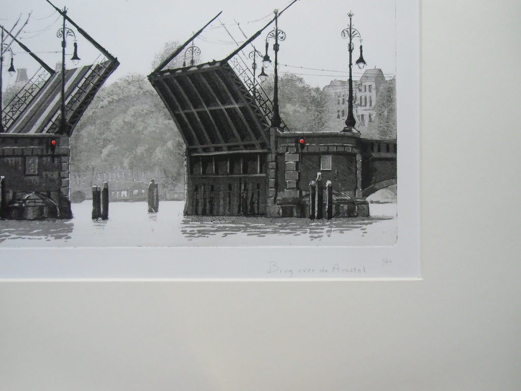 BRUG OVER DE AMSTEL / ETS-AQUATINT VAN WIM BETTENHAUSEN kopen? Bied vanaf 80!
