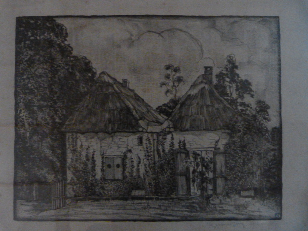 Germ de Jong -  litho - boerderij. kopen? Bied vanaf 1!