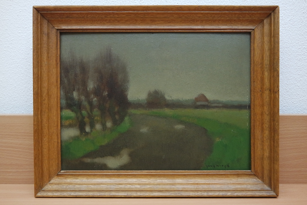 Joop Kropff (1892-1979) - olieverf op board - landschap Westland kopen? Bied vanaf 225!