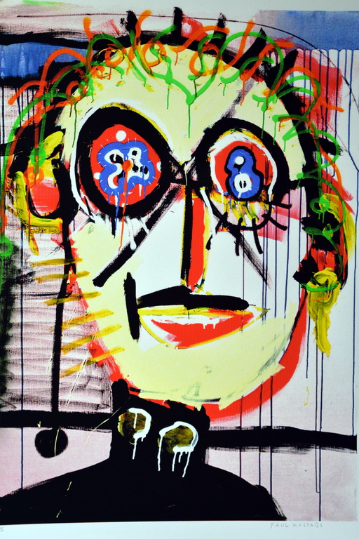 Paul Kostabi USA ' 8 Ball Nation' gesigneerd + nr. 11/75 * 2012 verkocht voor € 70!