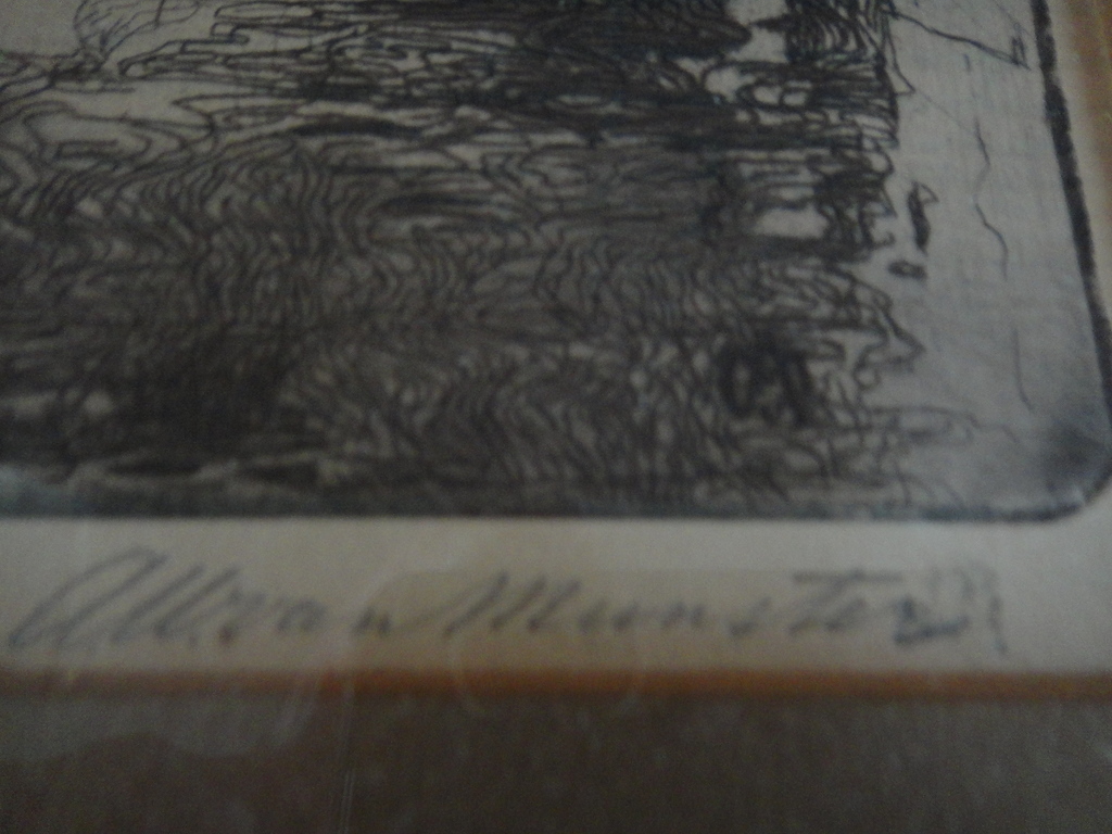 A.W. van Munster, ets, 'steiger Rotterdam, kopen? Bied vanaf 1!