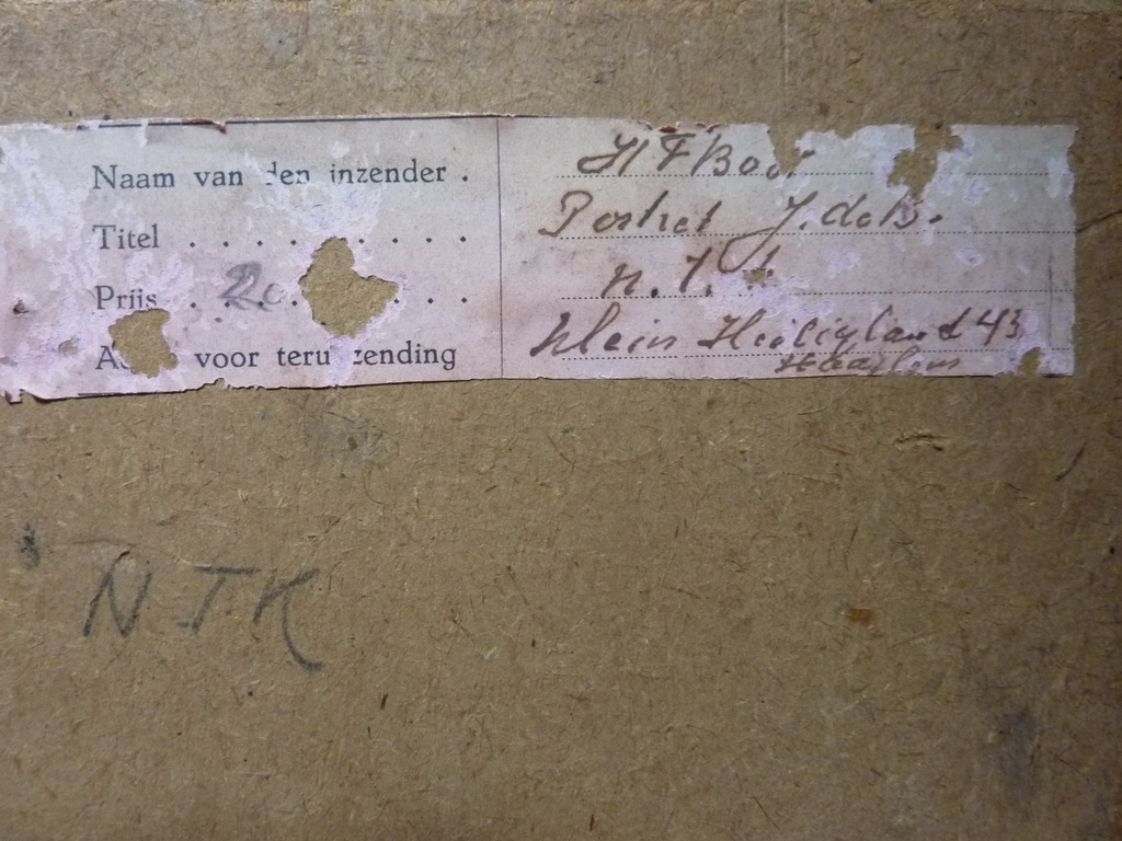 HENRI FRÉDERIC BOOT tekening "J. de B." + expositie sticker kopen? Bied vanaf 40!