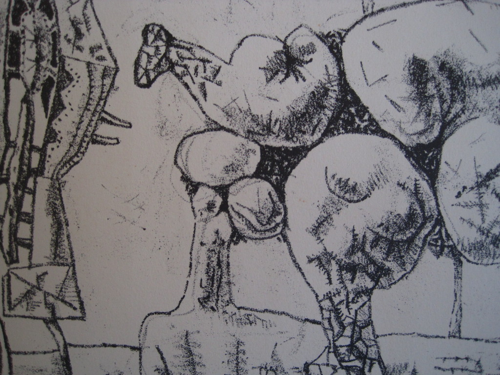 Originele en handgesigneerde Shinkichi Tajiri 1923-2009 litho "fantasy figures"  kopen? Bied vanaf 1!