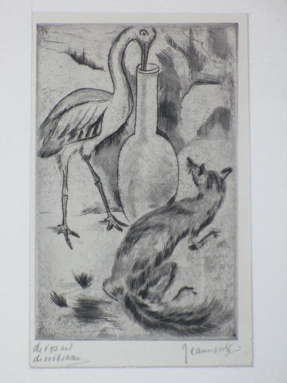 Jeanne Oosting, De Vos en de Ooievaar, Ets kopen? Bied vanaf 35!