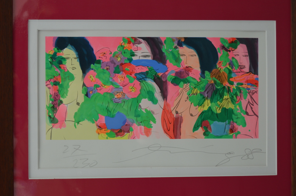 Walasse Ting: Zeefdruk - 'Girls' - opl. 230 ex. - 1988 verkocht voor € 449!