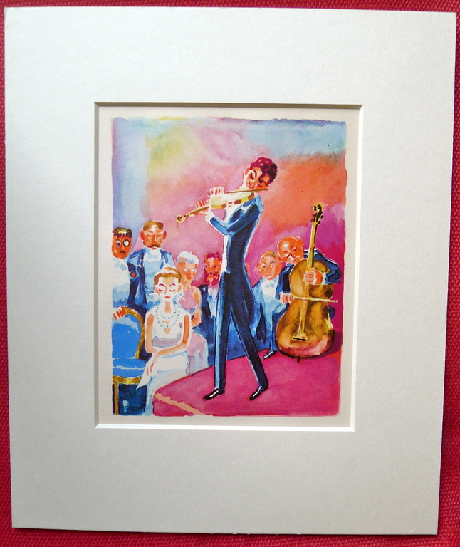 Kees van Dongen,  1 illustratie  in zuurvrij passe-partout! verkocht voor € 35!