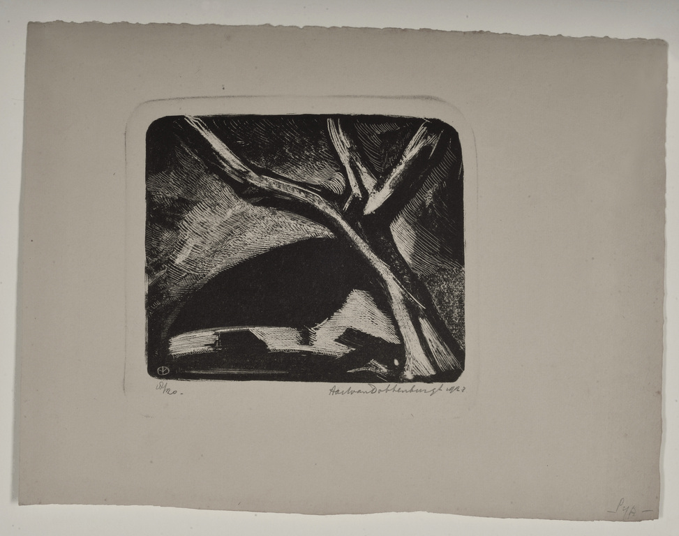 Aart van Dobbenburgh: Litho - Boerenhoeve met boom kopen? Bied vanaf 35!