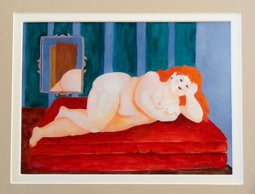 Nuria Nuncosa,aquarel grappig dikkerdje kopen? Bied vanaf 35!