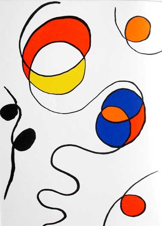 Alexander Calder- originele litho uit de Derriere le miroir nr.173/ 1968 zeldzaam verkocht voor € 55!
